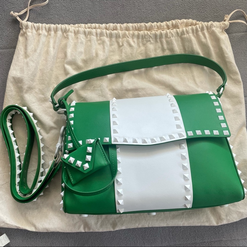 Valentino Free Colorblock Leather Satchel Bag